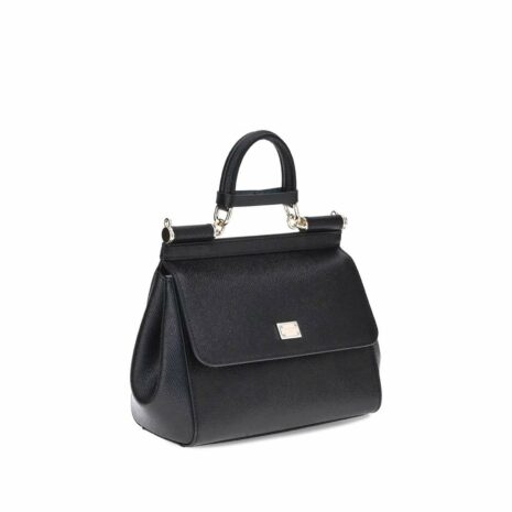 Dolce & Gabbana Sicily Medium Top Handle Bag Women Black Shoulder Bags