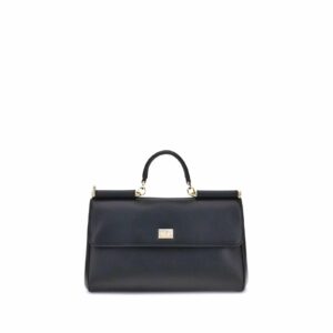 Dolce & Gabbana Miss Sicily Top Handle Bag Women Black Shoulder Bags ONE SIZE Black