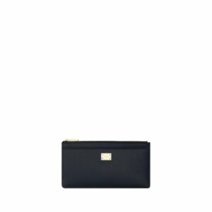 Dolce & Gabbana ZipAround Leather Wallet Women Black ONE SIZE Black