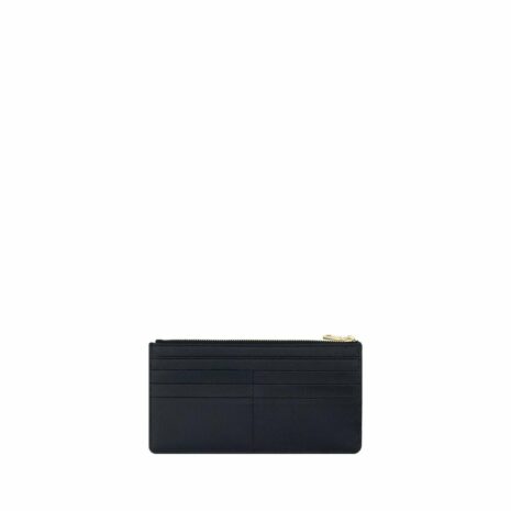 Dolce & Gabbana ZipAround Leather Wallet Women Black