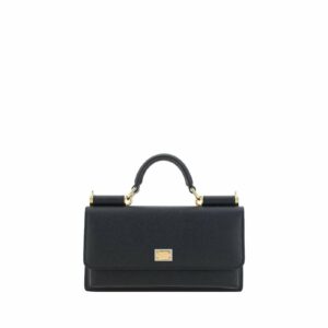 Dolce & Gabbana Sicily Wallet on Chain Women Black Shoulder Bags ONE SIZE Black