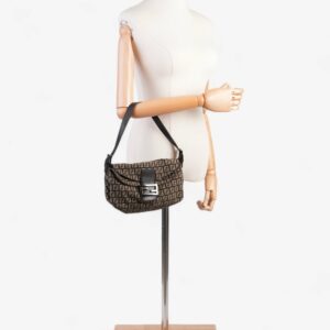 Fendi Baguette Brown / Beige Canvas