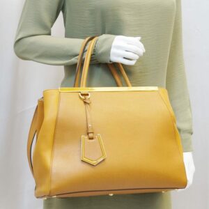 FENDI Tan Leather 2 Jours Shoulder Handbag