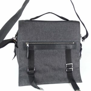 Gucci Canvas And Leather Grey Messenger Bag