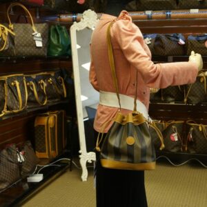 FENDI PVC Leather Brown Shoulder Bag
