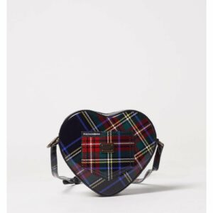 Dolce & Gabbana HeartShaped Plaid Crossbody Bag Kids Blue ONE SIZE Blue