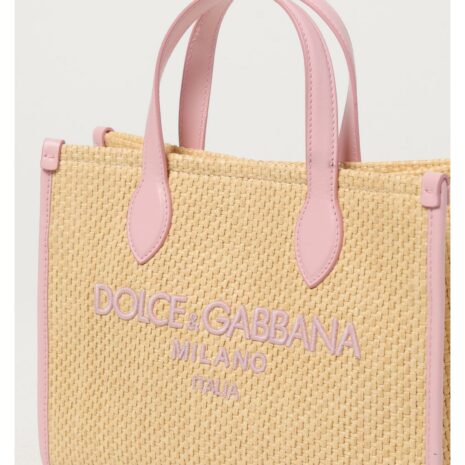 Dolce & Gabbana Raffia Tote Bag Kids Natural