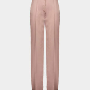 Old Pink Straight-Leg Tailored Satin Trousers