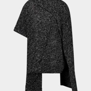 Black Script Print Blouse