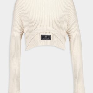 Natural Ribbed Cropped Top