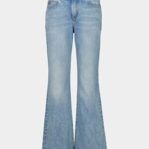 Blue Flared Denim Jeans