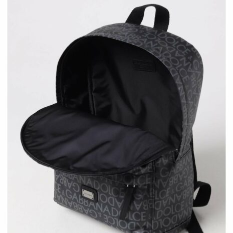 Dolce & Gabbana Logo Print Backpack Kids Black Bags