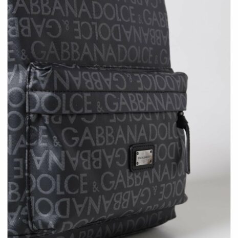 Dolce & Gabbana Logo Print Backpack Kids Black Bags