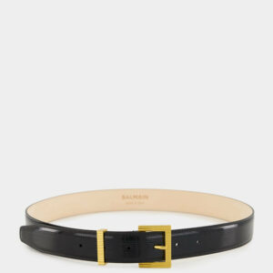 Black Striped Patent Leather Perfume Belt