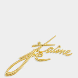 Gold "Je t'aime" Brass Brooch