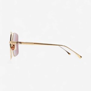 Fendi Oversized Gradiant Sunglasses Gold / Pink Acetate 145mm