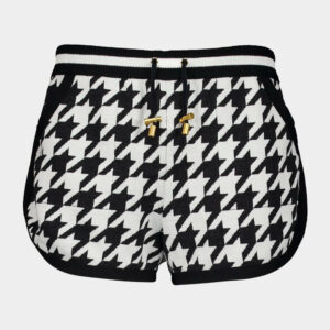 Houndstooth Jacquard Knit Shorts
