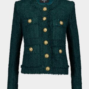 Single-Breasted Tweed Jacket