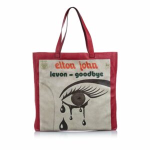 New Gucci Red Calf Leather Maxi Elton John Tote Bag Italy
