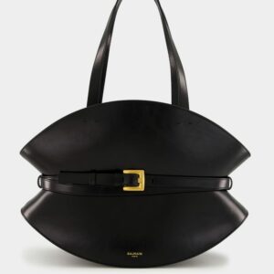 Black Shuffle Medium Leather Bag