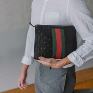Guccissima Signature Web Pouch Black
