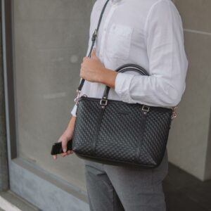 Microguccissima Medium Zip Tote Black