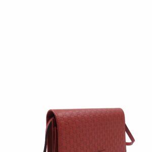 Microguccissima Wallet on Strap Red