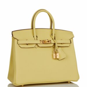 Hermes Birkin 25 Jaune Poussin Togo Gold Hardware