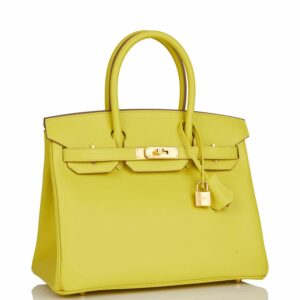 Hermes Birkin 30 Lime Epsom Gold Hardware