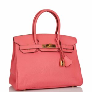 Hermes Birkin 30 Rose Lipstick Togo Gold Hardware