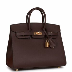 Hermes Birkin 25 Sellier Rouge Sellier Epsom Gold Hardware