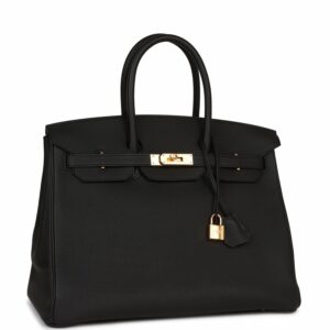 Hermes Birkin 35 Black Togo Gold Hardware