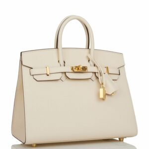 Hermes Birkin 25 Sellier Nata Epsom Gold Hardware