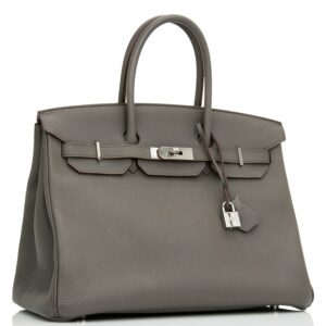 Hermes Birkin 35 Etain Togo Palladium Hardware