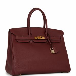 Hermes Birkin 35 Rouge H Togo Gold Hardware Deposit