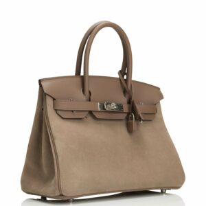 Hermes Birkin 30 Gris Caillou Grizzly and Swift Palladium Hardware