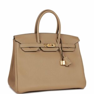 Hermes Birkin 35 Trench Clemence Gold Hardware