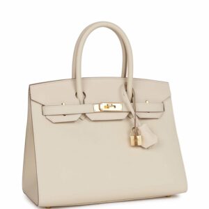 Hermes Birkin 30 Sellier Craie Epsom Gold Hardware