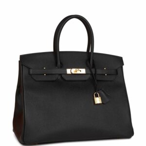 Hermes Birkin 35 Black Epsom Gold Hardware