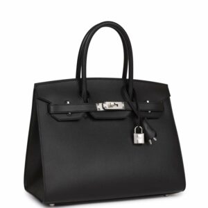 Hermes Birkin 30 Sellier Black Madame Palladium Hardware