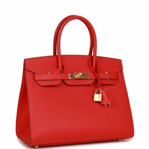 Hermes Birkin 30 Sellier Rouge Casaque Epsom Gold Hardware