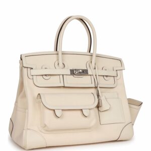 Hermes Birkin 35  Cargo Nata Toile and Swift Palladium Hardware