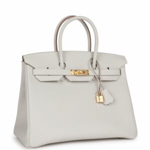 Hermes Birkin 35 Gris Pale Togo Gold Hardware