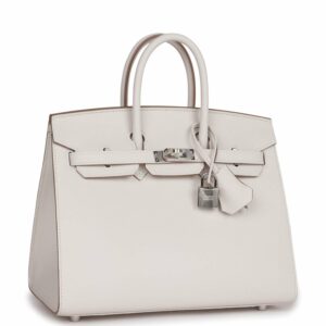 Hermes Birkin 25 Sellier Gris Pale Epsom Palladium Hardware