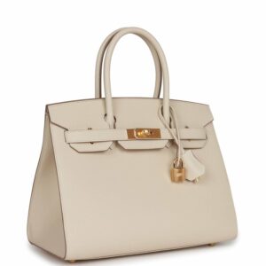 Hermes Birkin 30 Sellier Craie Epsom Gold Hardware