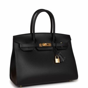 Hermes Birkin 30 Sellier Black Madame Gold Hardware