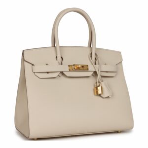 Hermes Birkin 30 Sellier Craie Epsom Gold Hardware
