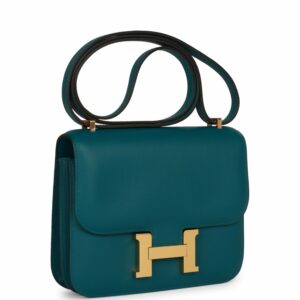 Hermes Constance 18 Vert Bosphore Evercolor Gold Hardware