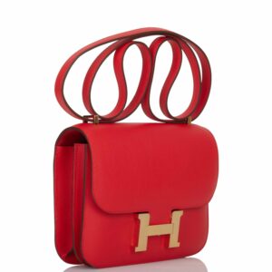 Hermes Constance 18 Rouge de Coeur Verso Evercolor Permabrass Hardware