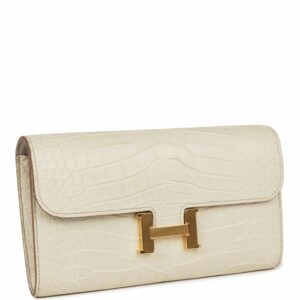 Hermes Constance Wallet To Go Beton Matte Alligator Gold Hardware